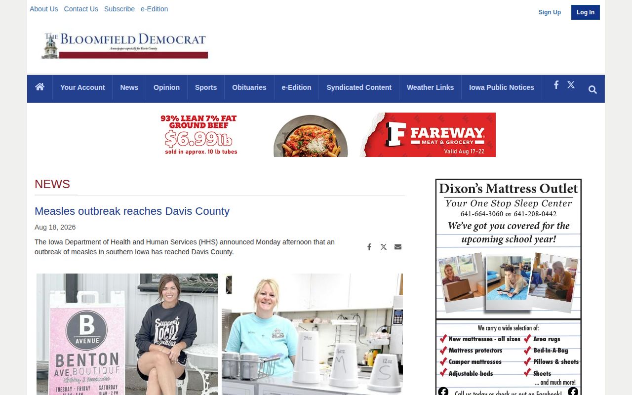 Davis County crime news on the Bloomfield Democrat website