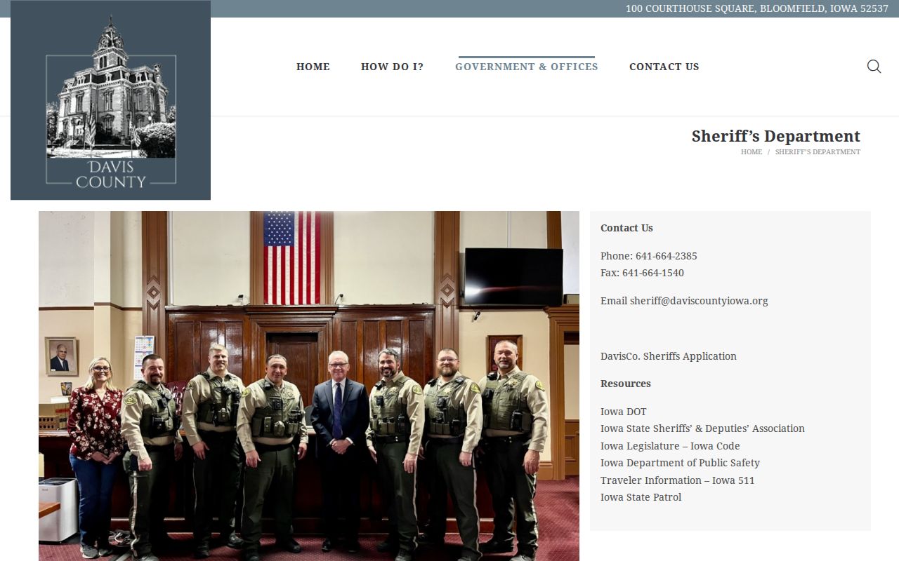 Davis County sheriff jail and booking records page